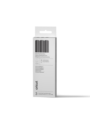 CRICUT SET DE BOLÍGRAFOS DE PUNTA EXTRAFINA , 0,3 MM (3 UDS.) + ADAPTADOR