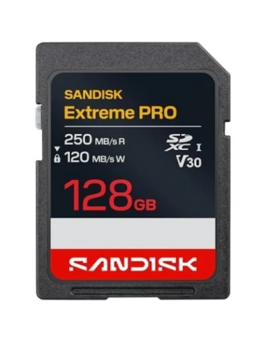 SANDISK EXTREME PRO SD UHS-I 128GB SD 250MB/S(R) / 120MB/S(W)