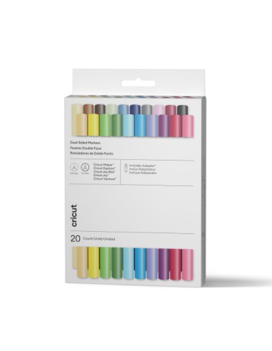 CRICUT ROTULADORES DE DOBLE PUNTA , SET ULTIMATE (20 UDS.) + ADAPTADOR