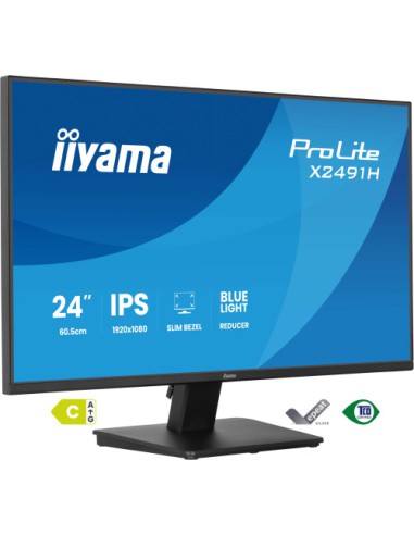 iiyama ProLite X2491H-B1 pantalla para PC 60,5 cm (23.8") 1920 x 1080 Pixeles Full HD Negro