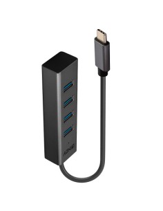 Lindy 43325 hub de interfaz USB 3.2 Gen 1 (3.1 Gen 1) Type-C 5000 Mbit/s Gris
