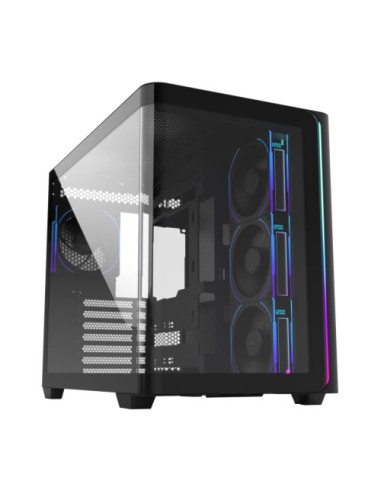 FSP CAJA M580-BP (ATX MID TOWER, USB3.0 X 2, TYPE C, 120MM PWM ARGB REVERSE FANS× 4, DIGITAL FAN SPEED
