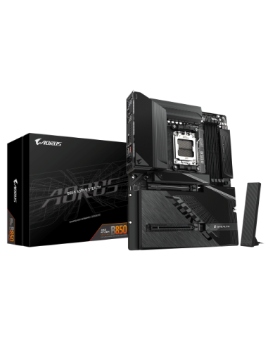 GIGABYTE B850 AORUS STEALTH Placa Base – CPUs AMD Ryzen Serie 9000, VRM digital de 14+2+2 fases, hasta 8200 MHz DDR5 (O.C.), 2× 