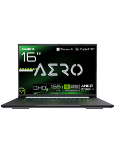 GIGABYTE AERO X16 Portátil Gaming - Copilot+ PC, 16" QHD 165Hz, AMD Ryzen AI 7 HX 350, RTX 5070, 32 GB DDR5 5200MHz, 1 x SSD Gen