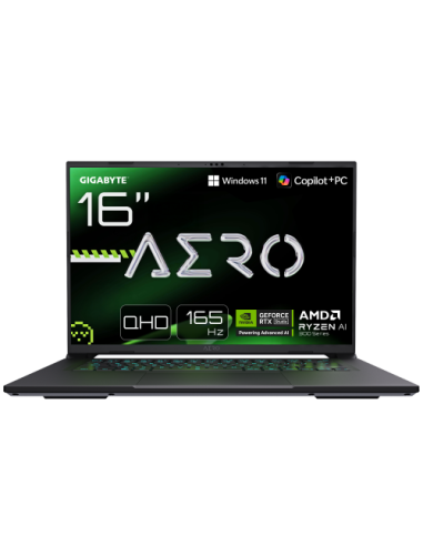 GIGABYTE AERO X16 Portátil Gaming - Copilot+ PC, 16" QHD 165Hz, AMD Ryzen AI 7 HX 350, RTX 5070, 32 GB DDR5 5200MHz, 1 x SSD Gen