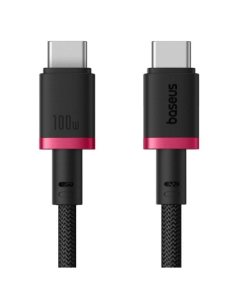 BASEUS DURA SERIES FAST CHARGING CABLE TYPE-C TO TYPE-C 100W 1M RED+BLACK