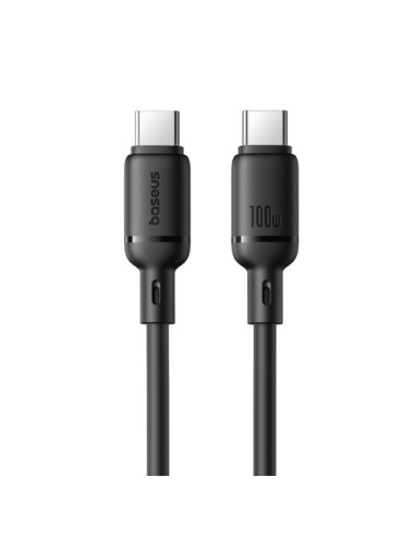 OS-BASEUS SILKY SERIES FAST CHARGING CABLE TYPE-C TO TYPE-C 100W 1M CLUSTER BLACK