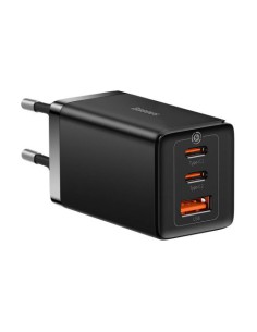 BASEUS GAN5 PRO FAST CHARGER 2C+U 65W  EU  BLACK(INCLUDE：BASEUS XIAOBAI SERIES FAST CHARGING CABLE TYPE-C  TO TYPE-C 100W(20V/5A