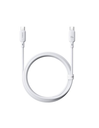 OS-BASEUS SILKY SERIES FAST CHARGING CABLE TYPE-C TO TYPE-C 100W 1M MOON WHITE