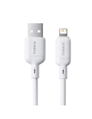 OS-BASEUS SILKY SERIES FAST CHARGING CABLE USB TO IP 2.4A 1M MOON WHITE
