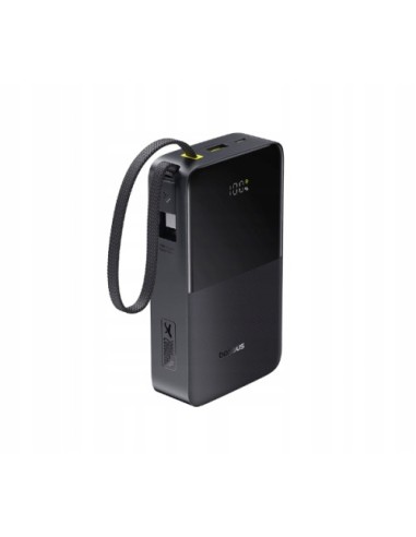OS-BASEUS ENERFILL FC51 BIPOW2 PRO DIGITAL DISPLAY POWER BANK WITH BUILT-IN CABLE 20000MAH 22.5W COSMIC BLACK