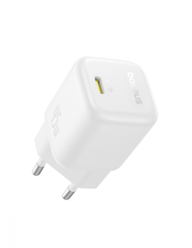 OS-BASEUS PICOGO GAN FAST CHARGER 1C 45W EU MOON WHITE