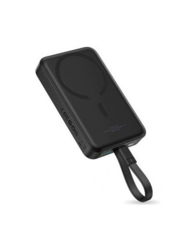 OS-BASEUS ENERFILL FM11 MAGNETIC POWER BANK WITH BUILT-IN USB CABLE 10000MAH 30W COSMIC BLACK