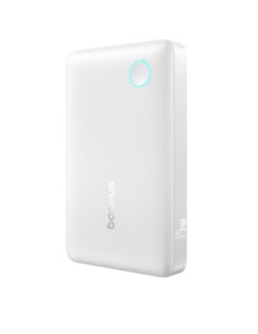 OS-BASEUS ENERFILL FP11 POWER BANK 10000MAH 15W MOON WHITE (INCLUDES SIMPLE TYPE-C TO TYPE-C CABLE 20V/3A 30CM WHITE)