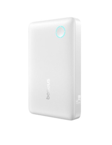 OS-BASEUS ENERFILL FP11 POWER BANK 10000MAH 15W MOON WHITE (INCLUDES SIMPLE TYPE-C TO TYPE-C CABLE 20V/3A 30CM WHITE)