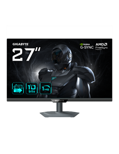 MONITOR GIGABYTE 27" G27UP,SS IPS,3840X2160,0.155PP,1000:1,1MS,160HZ,2HDMI+1DP+USB2.0+1USB TYPE C,AJUSTE ALTURA