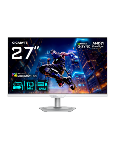 MONITOR GIGABYTE 27" M27UP ICE,SS IPS,3840X2160 (UHD),0.155PP,1000:1,1MS,160HZ,2HDMI+1DP+4USB3.2+USB-C,ALTAVOCES (BLANCO)