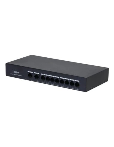 (DH-PFS3010-8GT-65) DAHUA SWITCH 10 PUERTOS, 8 PUERTOS POE, 60W, HI-POE, L2, UNMANAGED