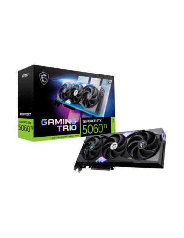 VGA MSI RTX 5060 TI 8G GAMING TRIO OC,NV,RTX5060TI,8GB,GDDR7,128BIT,1HDMI+3DP,TWIN FROZR 4 (3 VENTILADORES)
