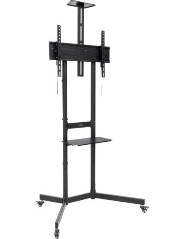 (P) TOOQ SOPORTE SUELO RUEDAS "NEFERTITI", 37-70", NEGRO