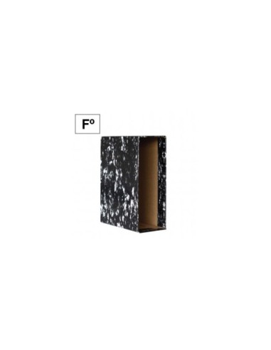 CAJA PARA ARCHIVADOR JASPEADO A-Z FOLIO NEGRO ANCOR 002065