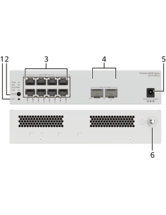 HUAWEI S210-8P2J (8*10/100/1000BASE-T PORTS (128W POE+), 2*2.5GE SFP PORTS, WITH 1*220 V AC POWER ADAPTER, FANLESS)