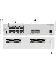HUAWEI S210-8LP2J (8*10/100/1000BASE-T PORTS (32W POE+), 2*2.5GE SFP PORTS, WITH 1*AC POWER ADAPTER, FANLESS)"