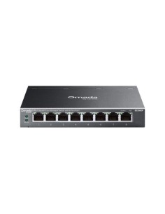 TP-Link Omada ES208GP switch Gestionado L2 Gigabit Ethernet (10/100/1000) Energía sobre Ethernet (PoE) DIN rail Negro