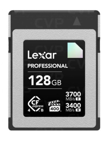 LEXAR 128GB PROFESSIONAL CFEXPRESS 4.0 TYPE-B CARD, UP TO 3700MB/S READ 3400MB/S WRITE. VPG 400