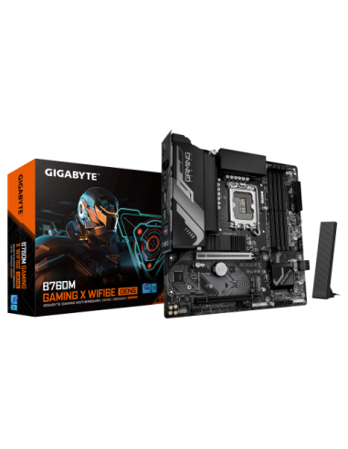 PLACA GIGABYTE B760M GAMING X WF6E GEN5,INTEL,1700,B760,4DDR5,192GB,HDMI+DP,4SATA+3M.2,3USB 3.2+USB-C,2.5GB+WIFI6E+BT5.3,MATX
