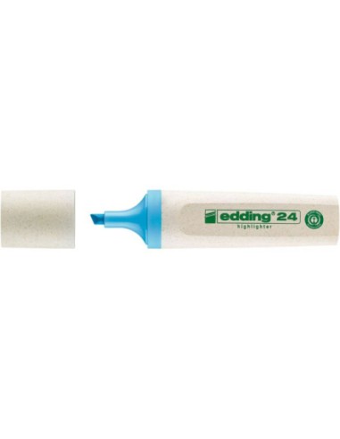 MARCADOR FLUORESCENTE ECOLINE 24 COLOR AZUL CLARO EDDING 24-010