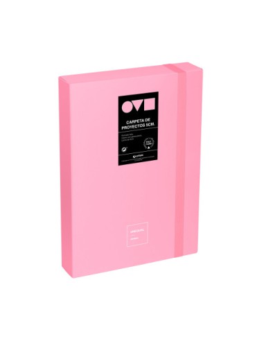 CAJA DE PROYECTOS 5CM EN POLYFOAM UNEQUAL MINIMAL ROSA GRAFOPLAS 91271253