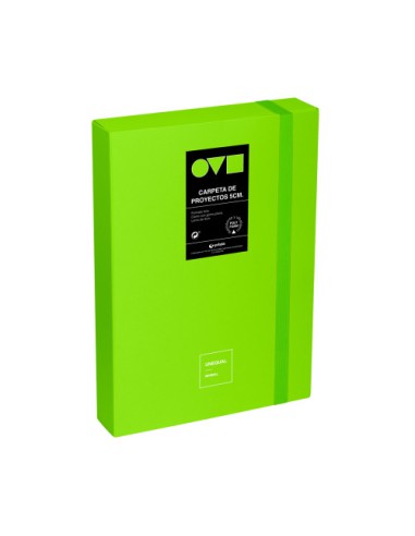 CAJA DE PROYECTOS 5CM EN POLYFOAM UNEQUAL MINIMAL VERDE GRAFOPLAS 91271221