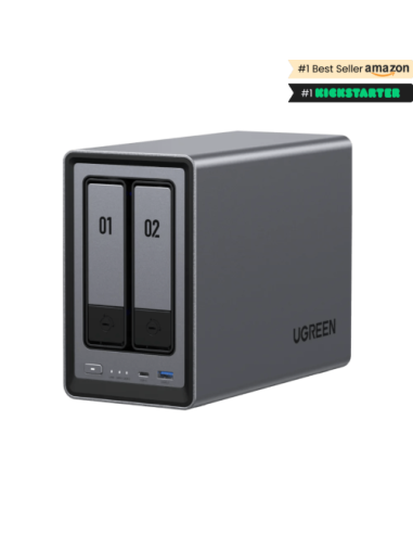 Ugreen NASync DXP2800 NAS System 2-Bay Compacto Intel® N N100 8 GB DDR5 0 TB UGOS Pro Negro