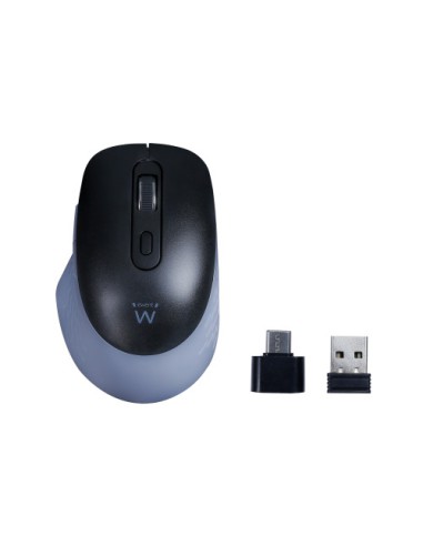 EWENT RATÓN WIRELESS 2,4HZ BLUETOOTH 1 BLUETOOTH 2 6D USB-A Y ADAPTADOR USB-C