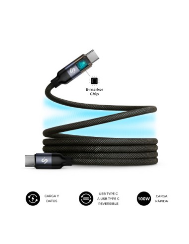 SUBBLIM CABLE POWERMAG LED 100W C-C 2M