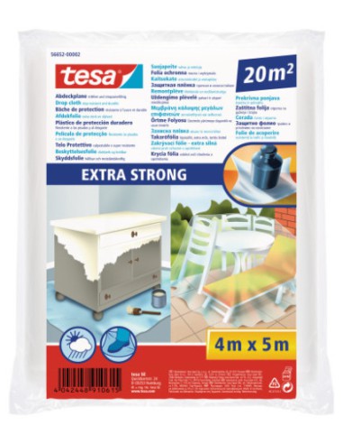 LONA PROTECTORA PLASTICO 20M2 EXTRA FUERTE TESA 56652-00002-01