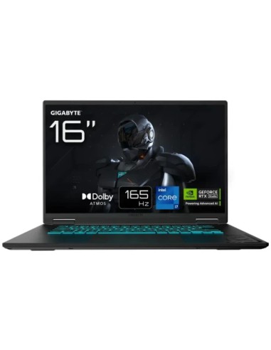 GIGABYTE PORTATIL GAMING A16 CVHI3ES864SD,RPL I7-13620H,32GB DDR5,SSD 1TB,16” FHD 165Hz,RTX5070/8GB,FREEDOS