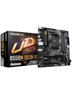 GIGABYTE B550M DS3H R2 Placa base - Procesadores AMD Ryzen 5000, VRM de 5+3 fases, hasta 4733 MHz DDR4 (O.C.), 1x M.2 PCIe 4.0 +