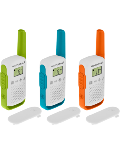 PACK 3 WALKIE TALKIE T42 VERDE/AZUL/NARANJA T42 MOTOROLA 59T42TRIPLEPACK