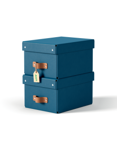 PACK 2 CAJAS DE ALMACENAMIENTO CARTÓN PEQUEÑA COLOR AZUL LEITZ 61470068