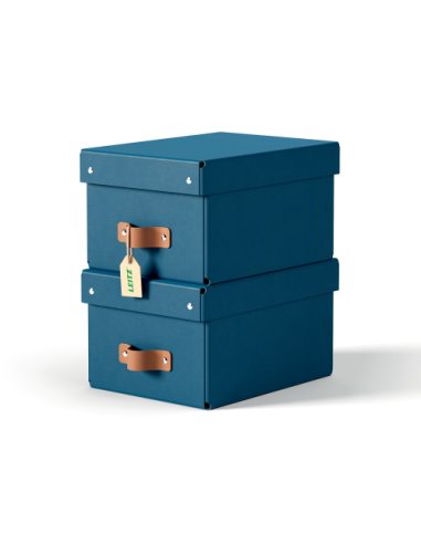 PACK 2 CAJAS DE ALMACENAMIENTO CARTÓN PEQUEÑA COLOR AZUL LEITZ 61470068