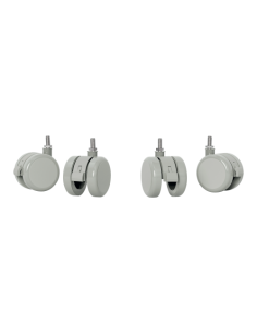 PACK DE 4 RUEDAS PARA MESA ELÉCTRICA COLOR GRIS LEITZ 53740085