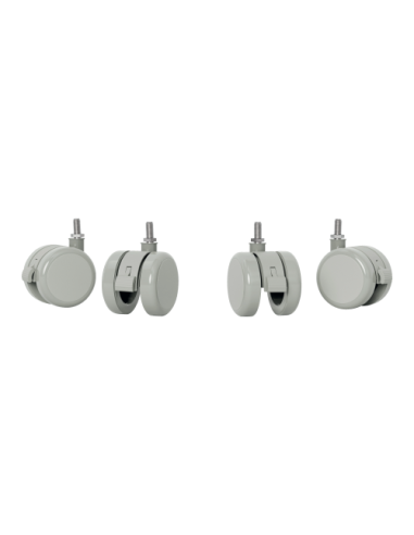 PACK DE 4 RUEDAS PARA MESA ELÉCTRICA COLOR GRIS LEITZ 53740085