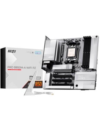 PLACA MSI PRO B850M-A WIFI PZ,AMD,AM5,B850,4DDR5,256GB,1HDMI+1DP,4SATA3+2M.2,5G LAN,6USB3.2,MATX