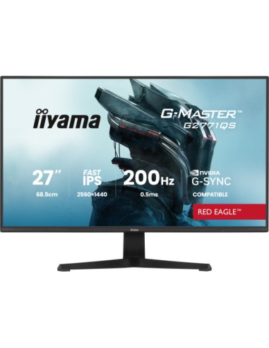 MONITOR IIYAMA 27 PULGADAS RESOLUCION QHD (2560X1440), PANEL IPS, 1 MS (MPRT), 200 HZ, BRILLO 400, CONTRASTE 1000:1, HDMI, DISPL