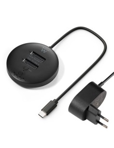 Ewent EW7078 base de conexión para disco duro USB 3.2 Gen 1 (3.1 Gen 1) Type-C Negro