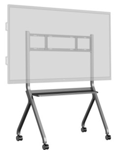 IIYAMA MOBILE CART ON WHEELS, MAX. LOAD 100KG, SUITABLE FOR 55~86", MAX VESA 800X600 COLOR SILVER METALIC (MD-CART02-S1)