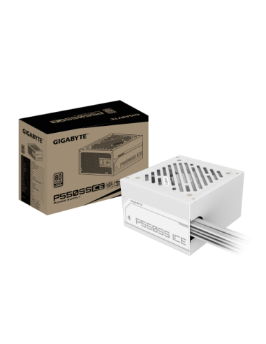 GIGABYTE P550SS ICE Fuente de Alimentación - PCIe 5.0, 80 PLUS Silver, Ventilador de 120 mm, Compatible con ATX 3.0, Enchufe EU
