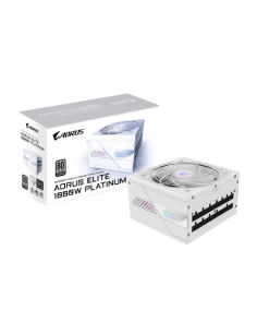 GIGABYTE AORUS ELITE P1000W ICE Fuente de Alimentación - PCIe 5.0, 80 PLUS Platinum, Diseño completamente modular, Ventilador de